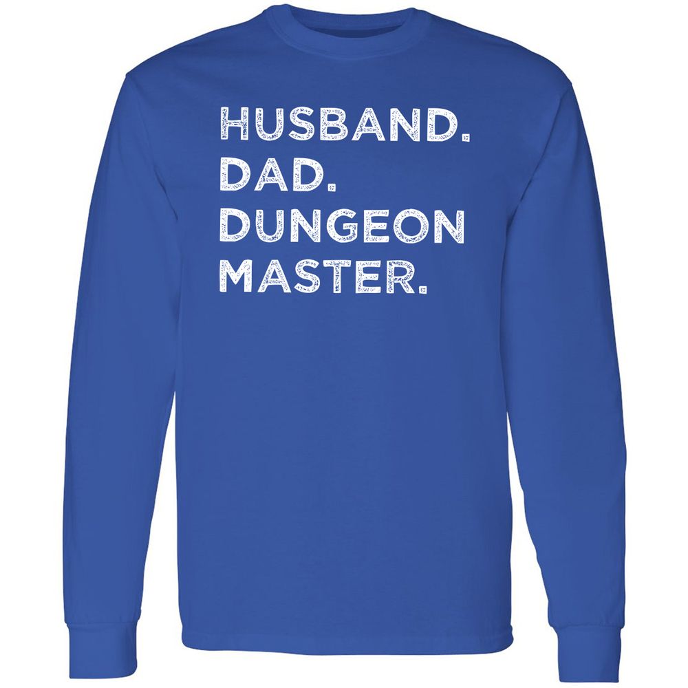 Husband Dad Dungeon Master Long Sleeve T-Shirt - Royal - 8