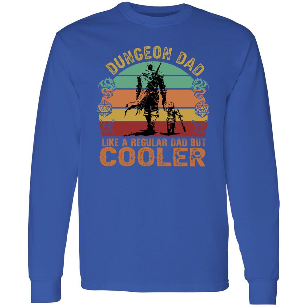 Dungeon Dad Like A Regular Dad Long Sleeve T-Shirt - Royal - 8
