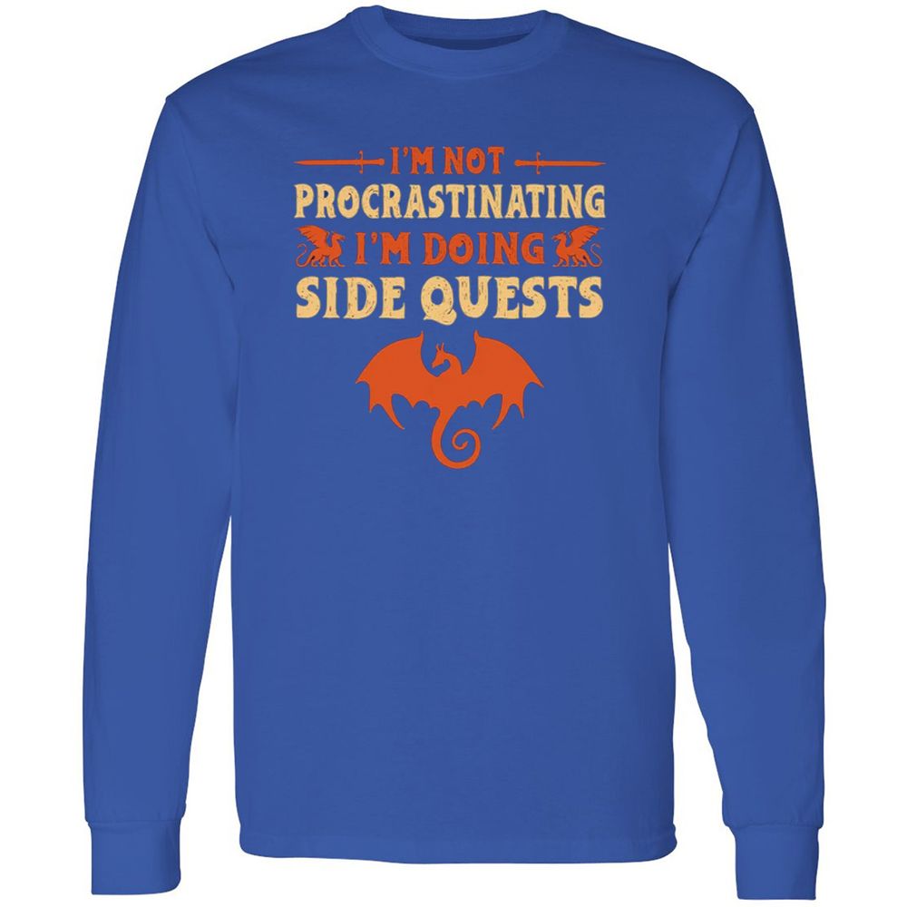 I'm Doing Side Quests Long Sleeve T-Shirt - Royal - 8