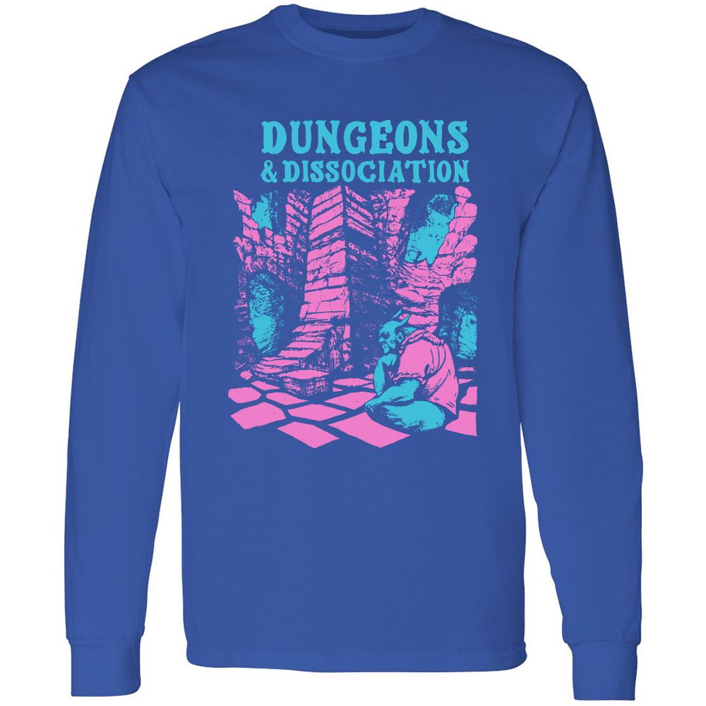 Dungeons And Dissociation Long Sleeve T-Shirt - Royal - 8