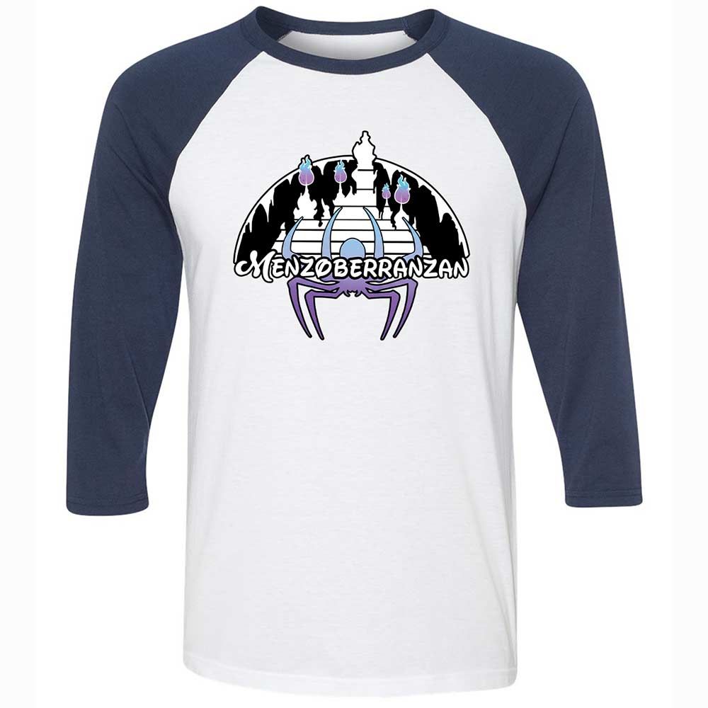 Menzoberranzan Unisex 3/4 Baseball Tee - White/Navy - 8