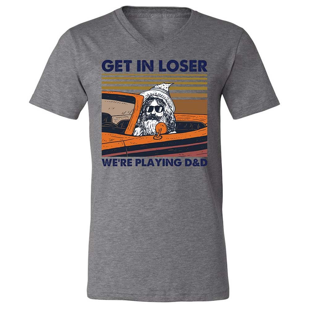 Get in Loser Unisex V-Neck T-Shirt - Deep Heather - 9