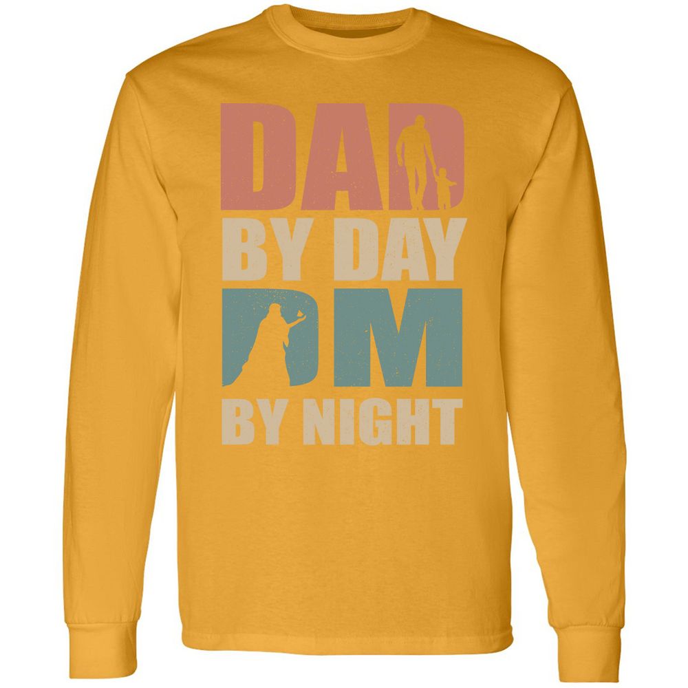 Dad By Day DM By Night - Gold - 9