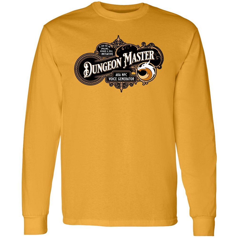 Dungeon Master Long Sleeve T-Shirt - Gold - 9