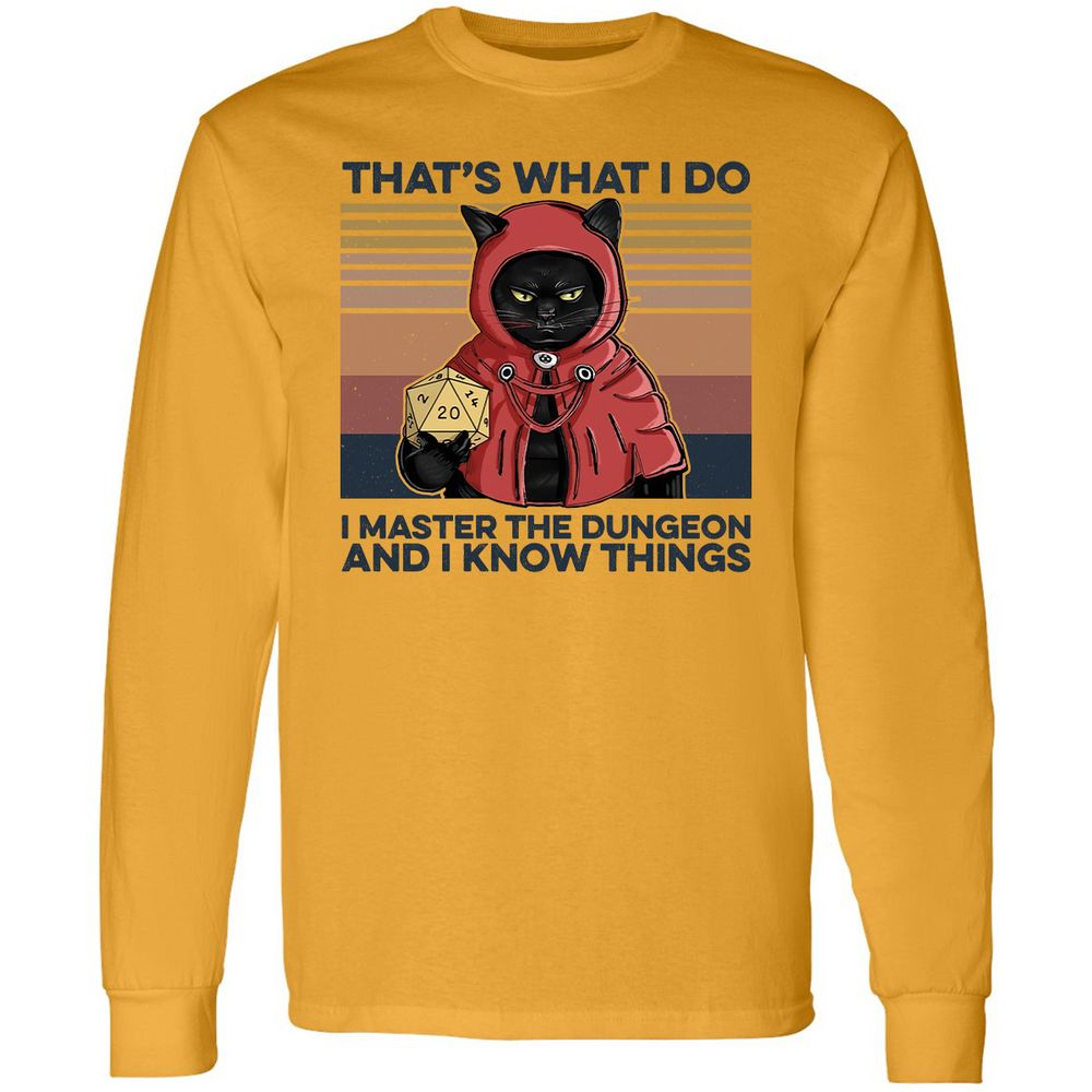 I Master The Dungeons Long Sleeve T-Shirt - Gold - 9