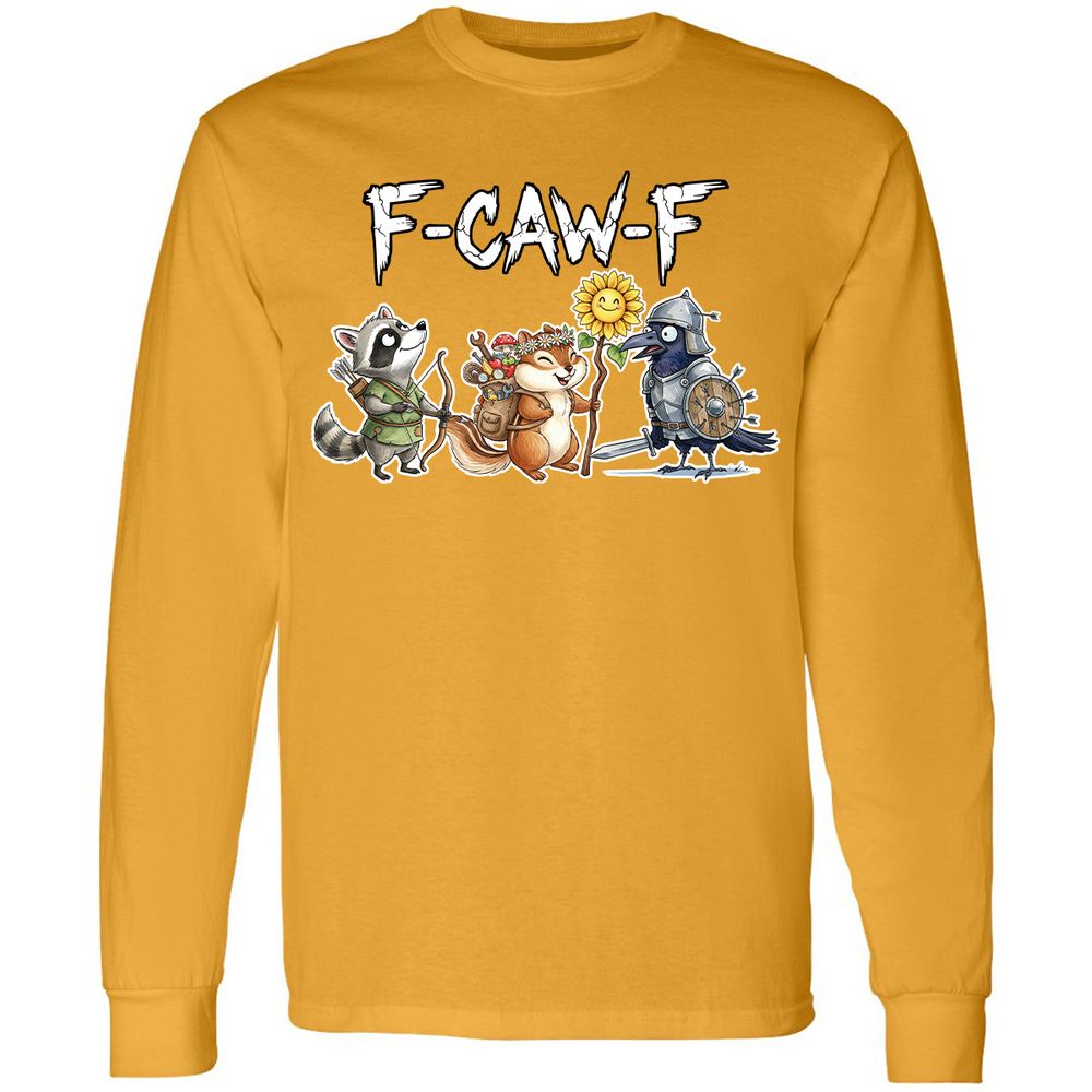 F-CAW-F Adventuring party Long Sleeve T-Shirt - Gold - 9