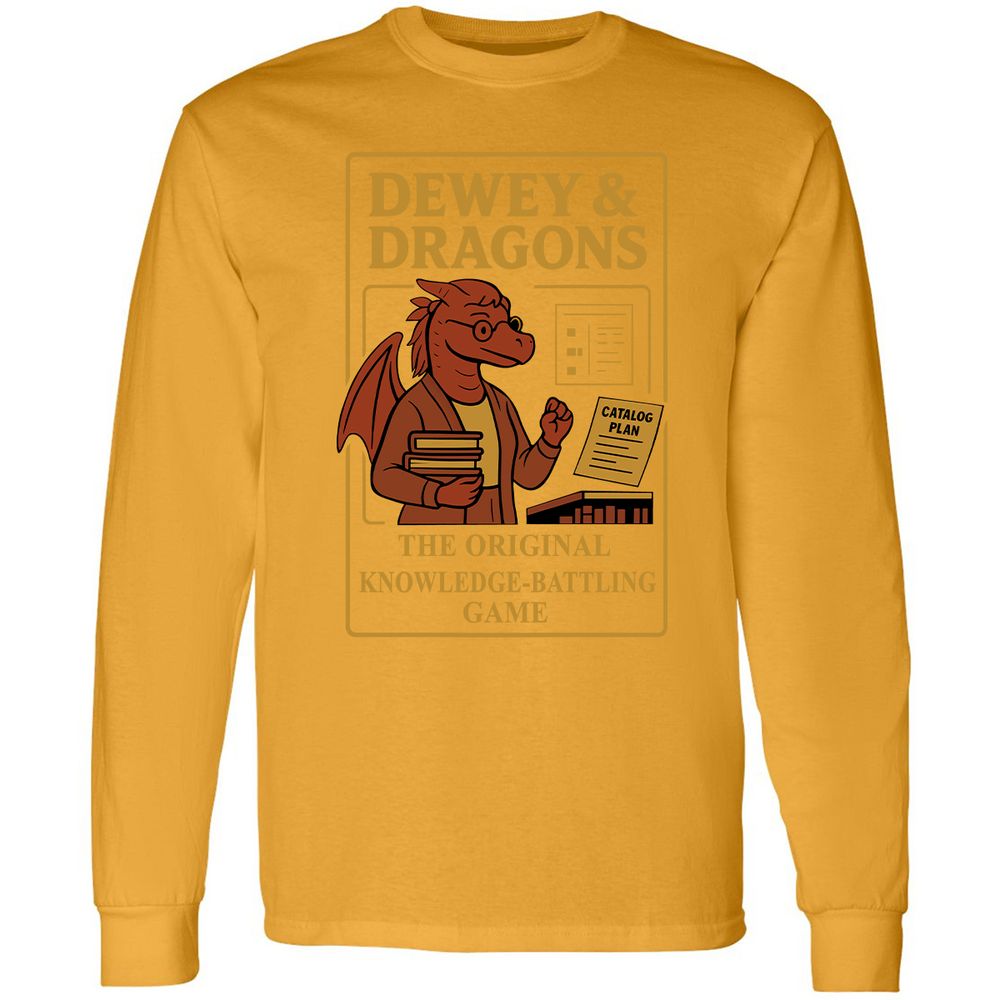Dewey & Dragons Long Sleeve T-Shirt - Gold - 9