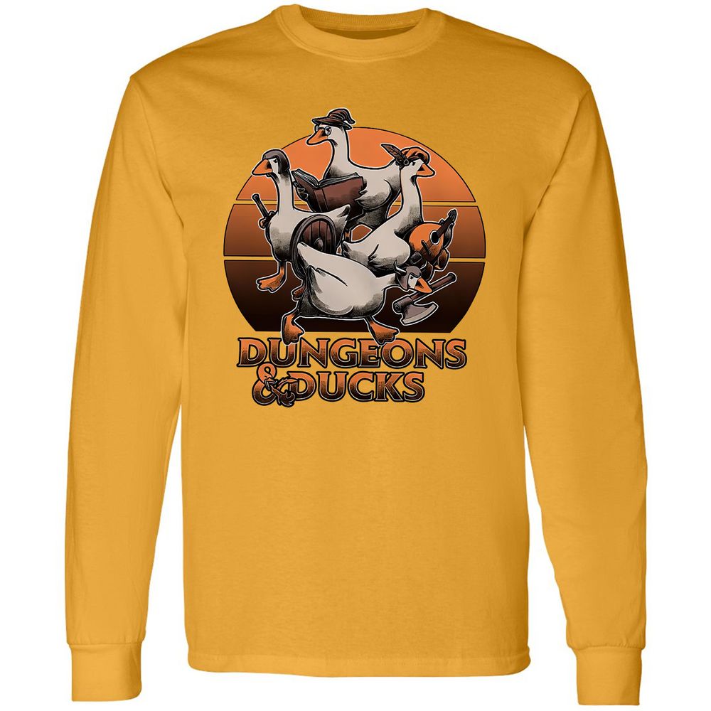 Dungeons And Ducks Long Sleeve T-Shirt - Gold - 9