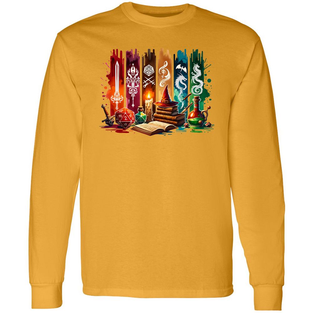 DnD Classes Long Sleeve T-Shirt - Gold - 9
