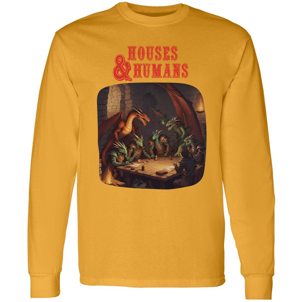 Houses And Humans Long Sleeve T-Shirt - Gold - 9
