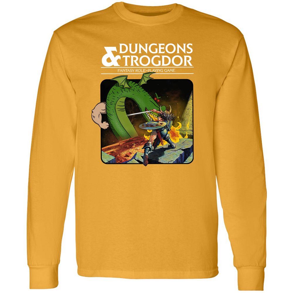 Trogdor Long Sleeve T-Shirt - Gold - 9
