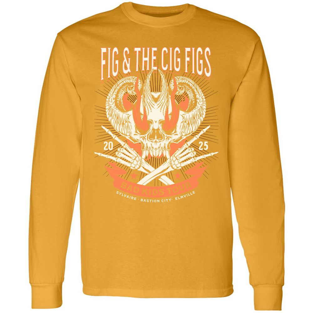 Fig and the Cig Figs, Dimension 20 Long Sleeve T-Shirt - Gold - 9