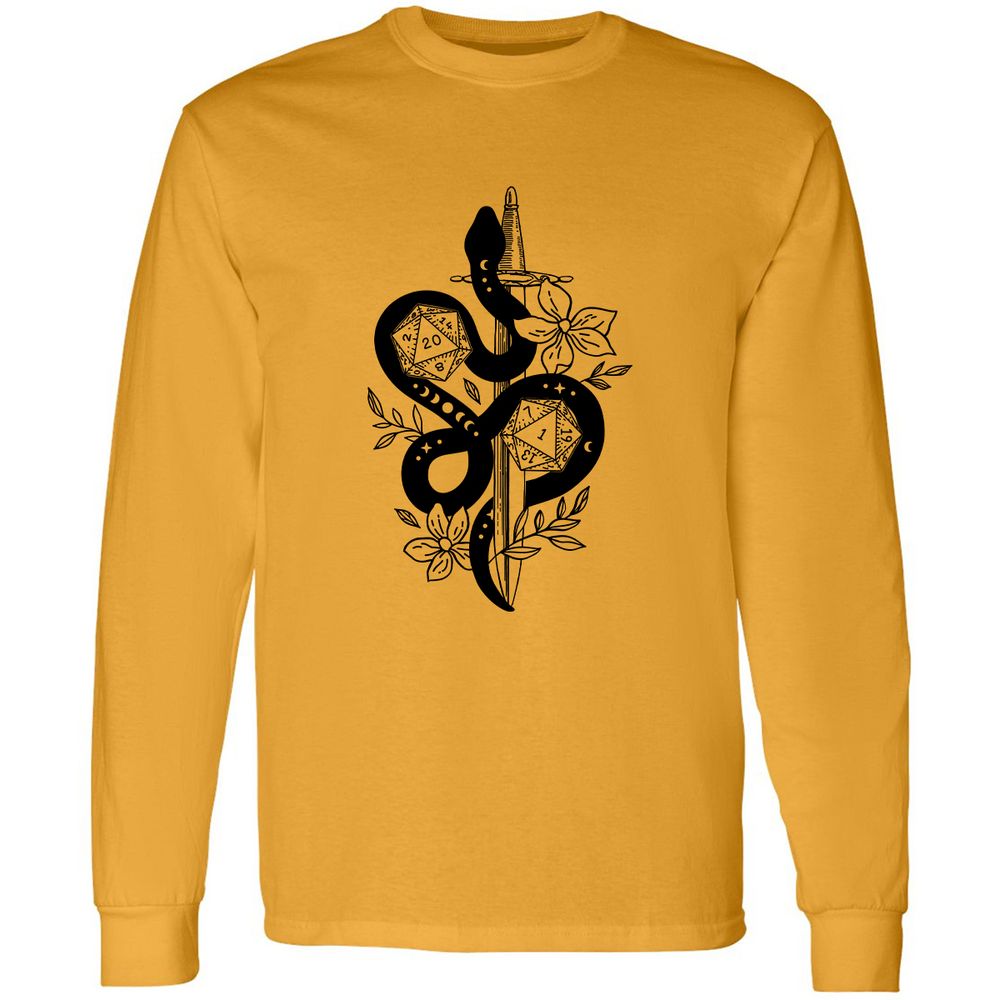 D20 Snake and Sword - Gold - 9