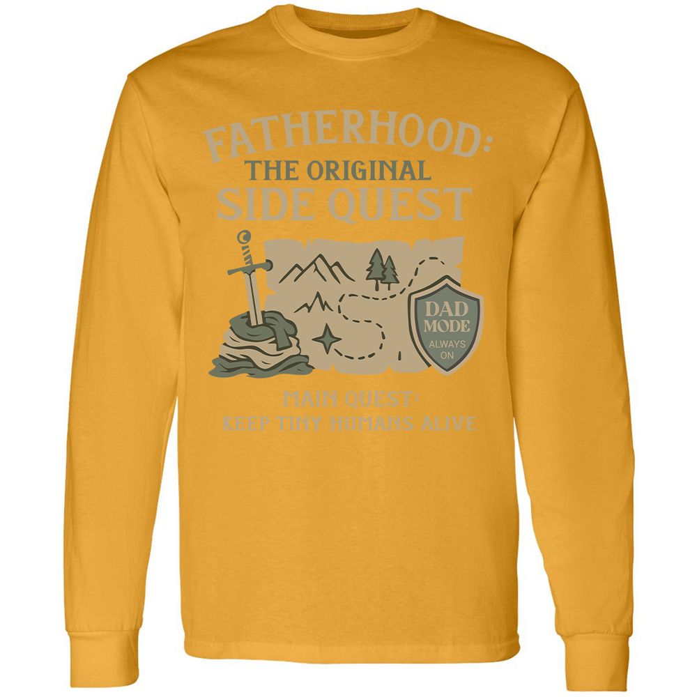Fatherhood The Original Side Quest Long Sleeve T-Shirt - Gold - 9