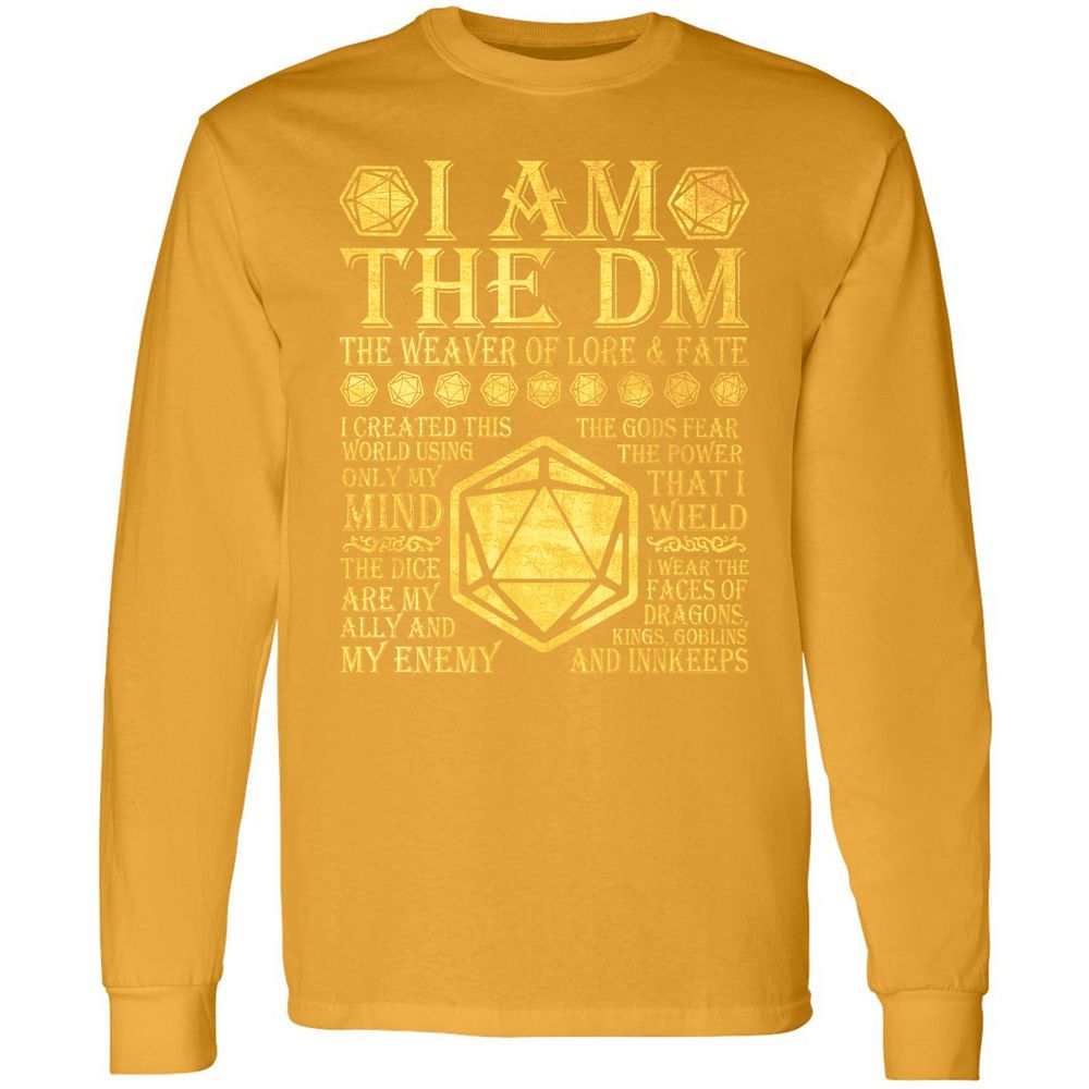 I Am The DM Long Sleeve T-Shirt - Gold - 9