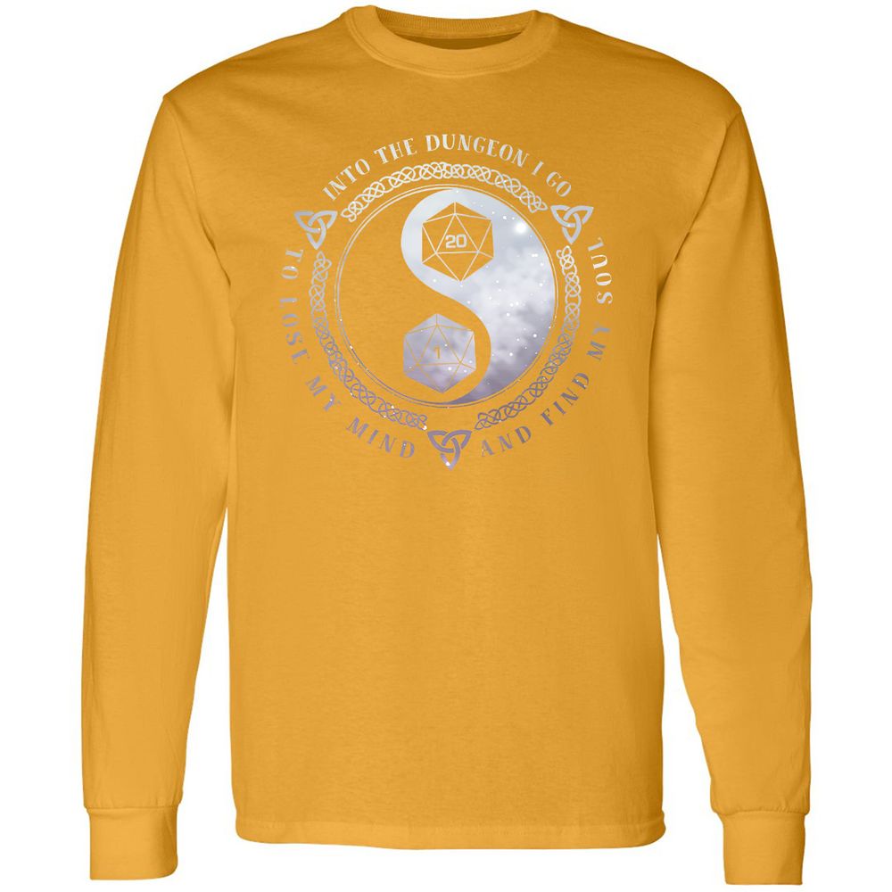 Into The Dungeon I Go Long Sleeve T-Shirt - Gold - 9