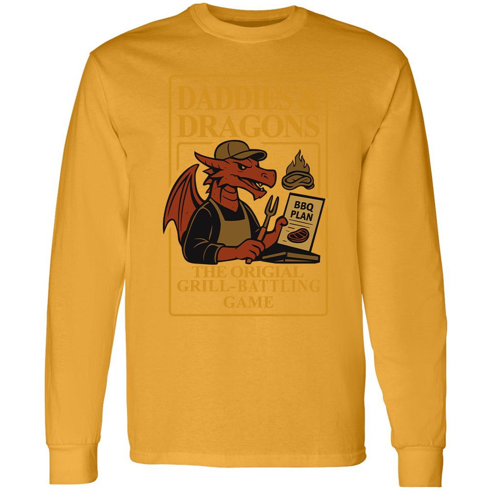 Daddies & Dragons Long Sleeve T-Shirt - Gold - 9