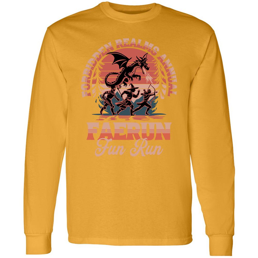 Faerun Fun Run Long Sleeve T-Shirt - Gold - 9