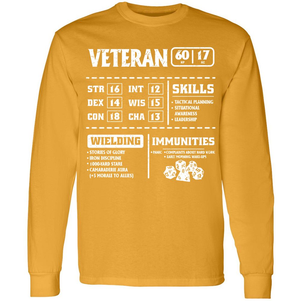 Veteran New Ver. Long Sleeve T-Shirt - Gold - 9