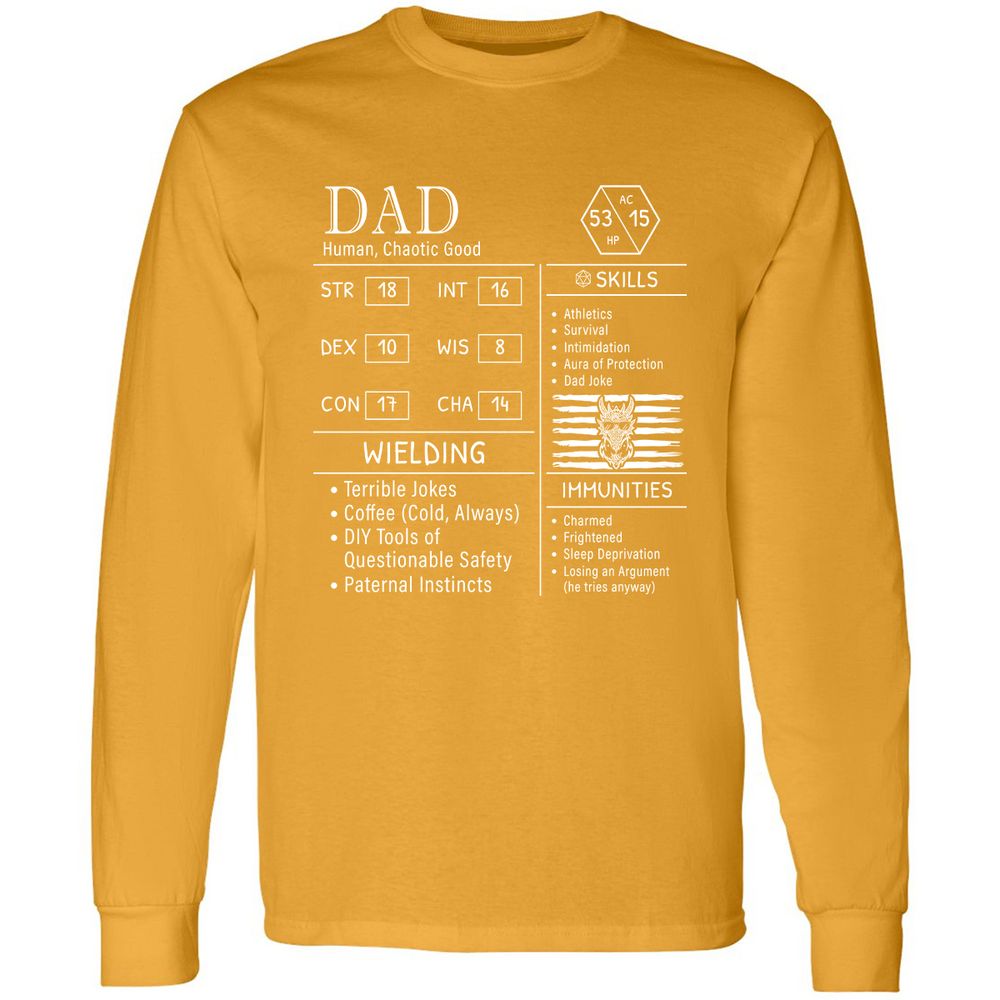 Dad Stats New - Gold - 9