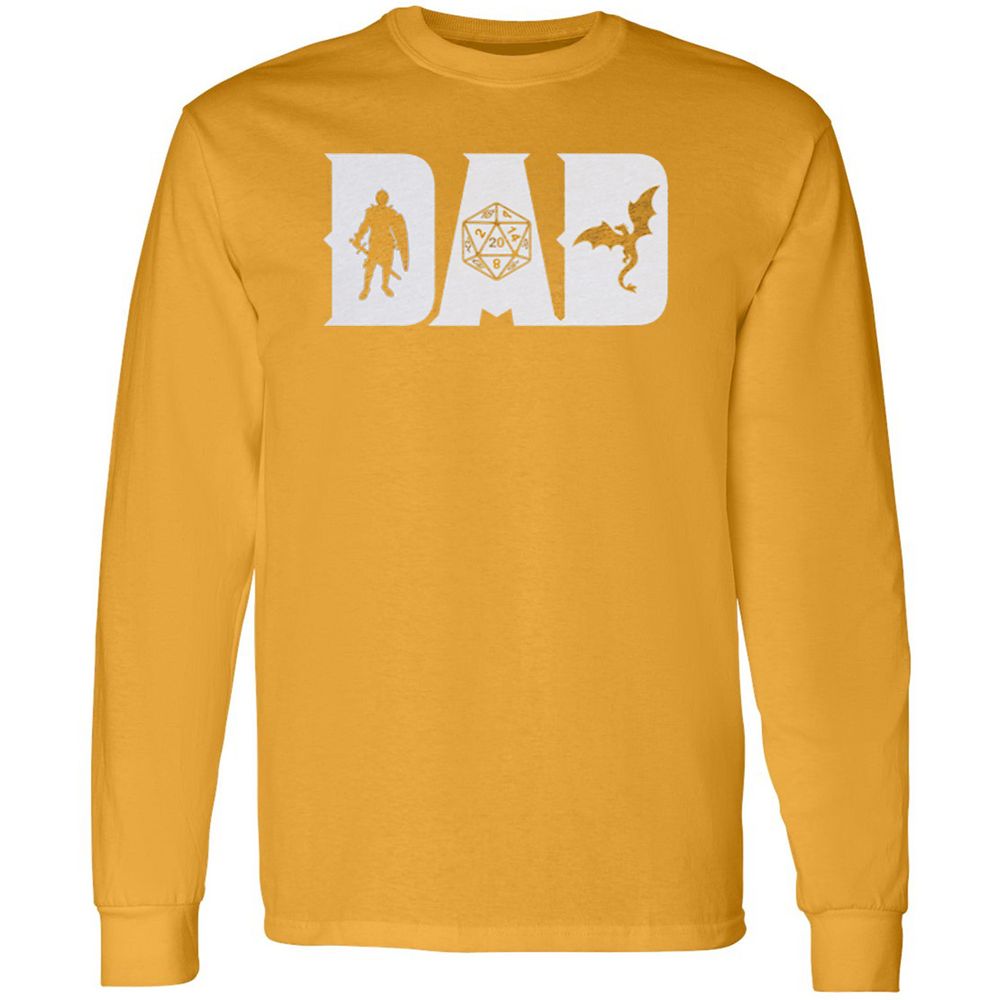 Dad Fathers Day Long Sleeve T-Shirt - Gold - 9