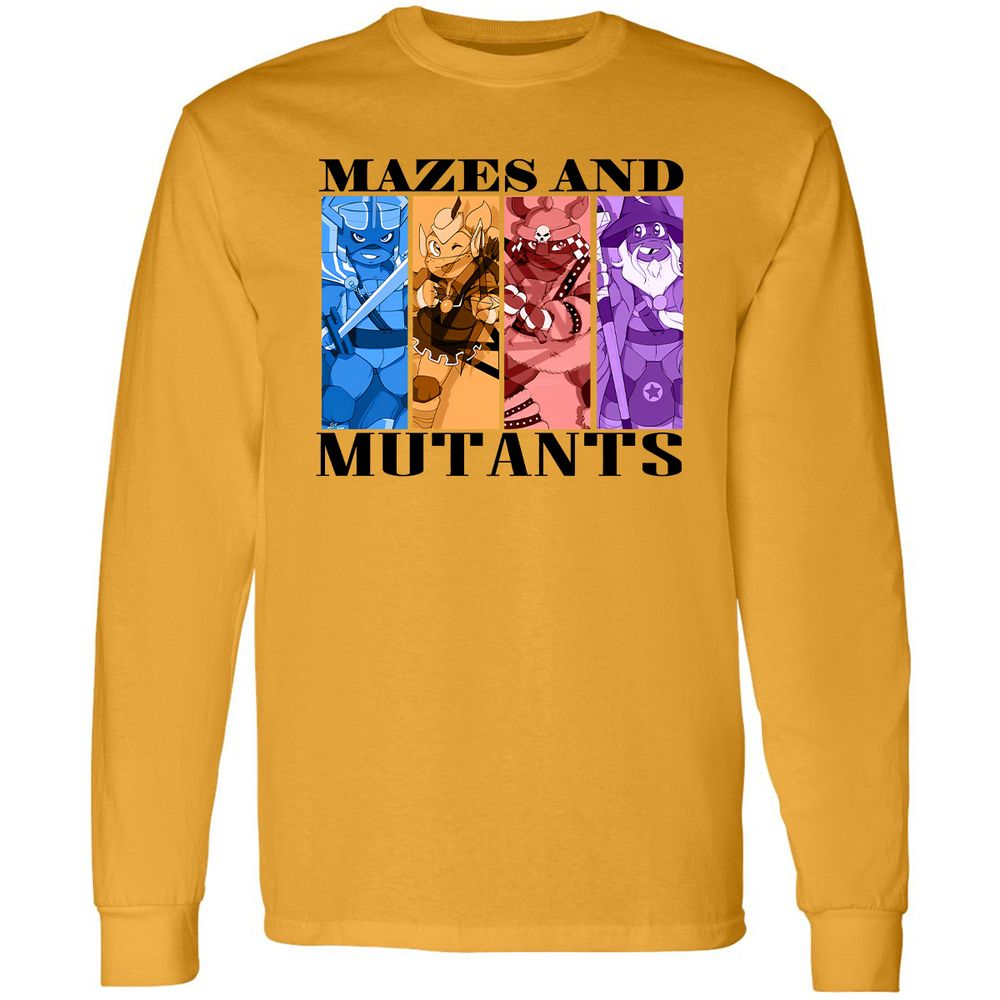 Mazes & Mutants Long Sleeve T-Shirt - Gold - 9