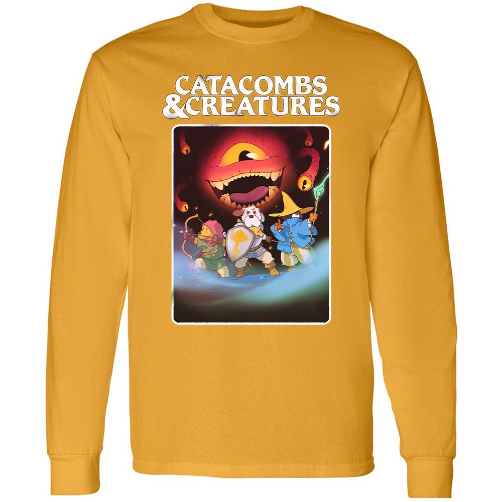 Catacombs & Creatures Long Sleeve T-Shirt - Gold - 9