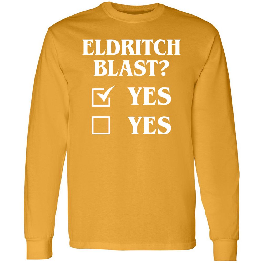 Eldritch Blast Yes Long Sleeve T-Shirt - Gold - 9