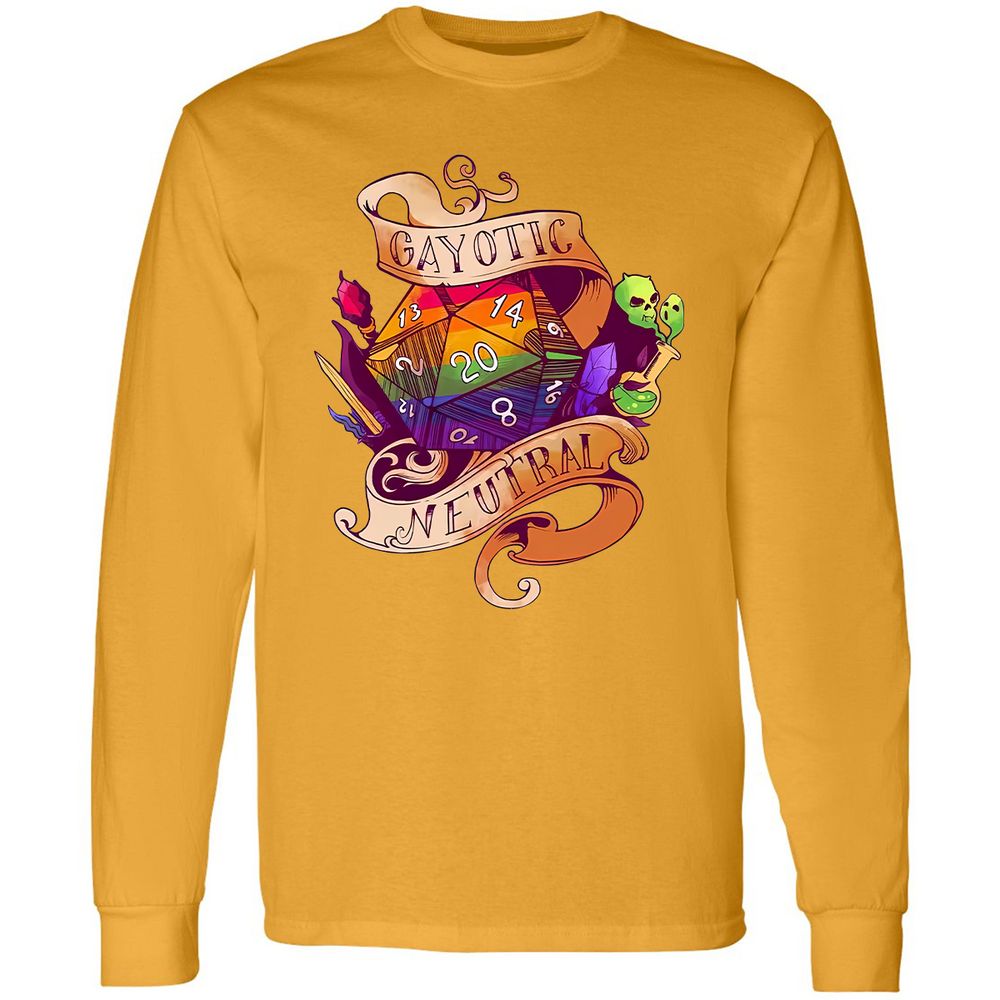 Gayotic Neutral Long Sleeve T-Shirt - Gold - 9