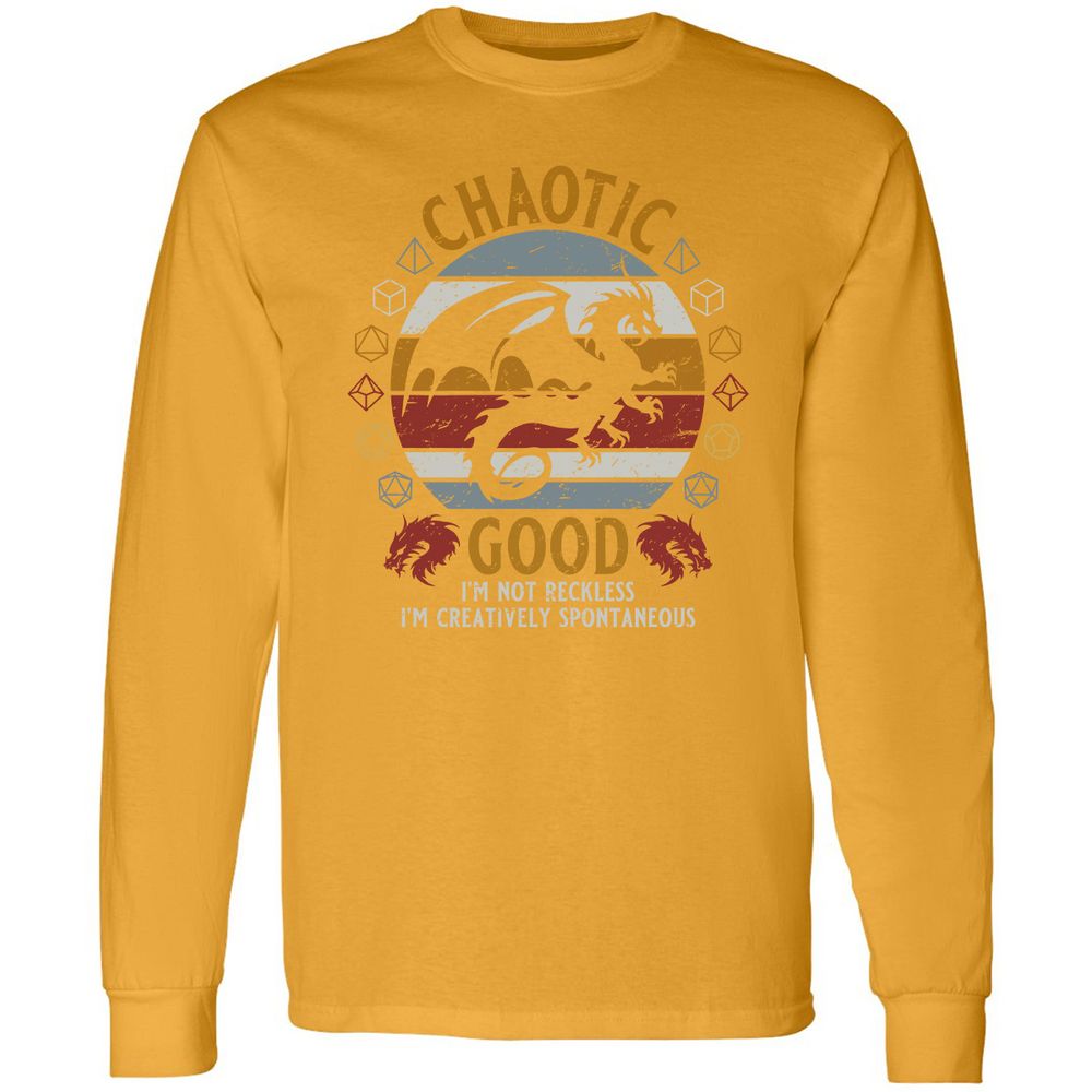 Chaotic Good Long Sleeve T-Shirt - Gold - 9