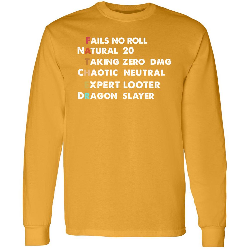 Father D&D Long Sleeve T-Shirt - Gold - 9