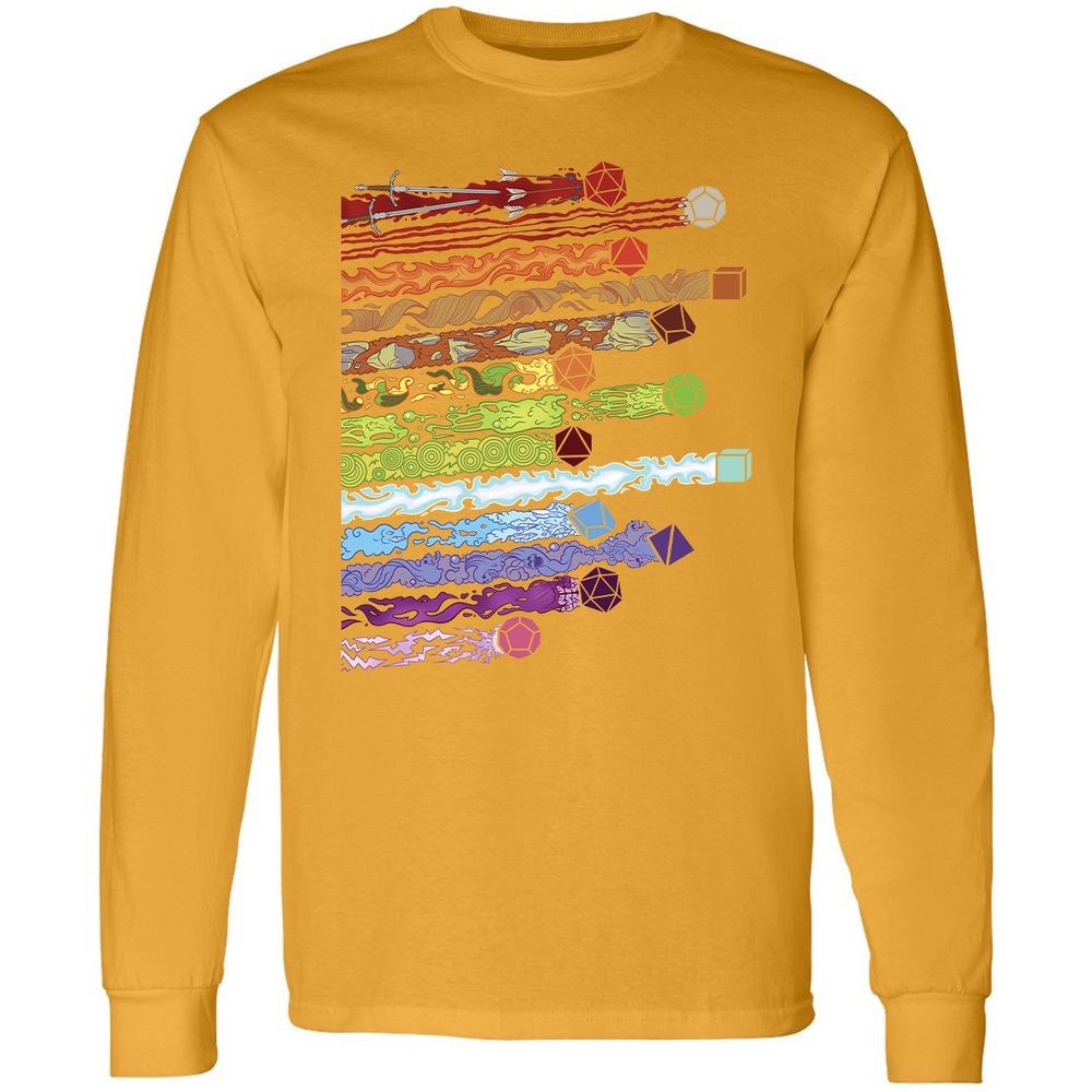 Damage Dices Long Sleeve T-Shirt - Gold - 9