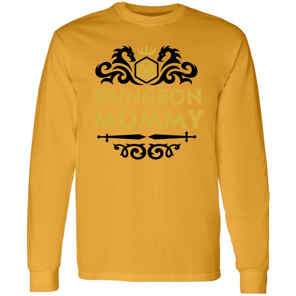 Dungeon Mommy Long Sleeve T-Shirt - Gold - 9