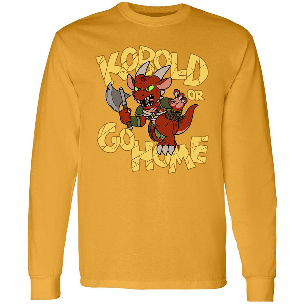 Kobold Or Go Home Long Sleeve T-Shirt - Gold - 9