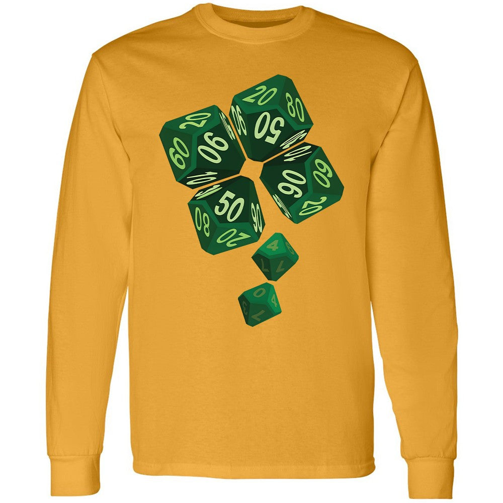 Dice Clover Long Sleeve T-Shirt - Gold - 9