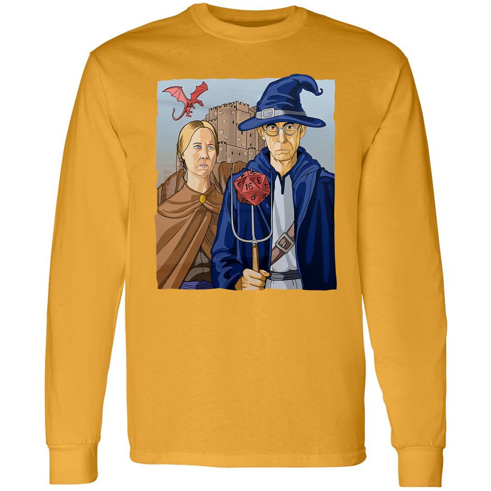 DnD Gothic Long Sleeve T-Shirt - Gold - 9