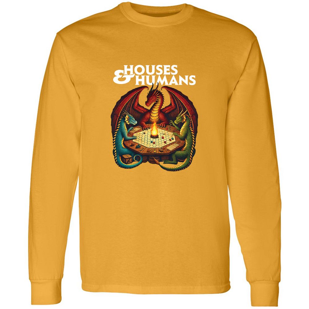 Houses & Humans Long Sleeve T-Shirt - Gold - 9