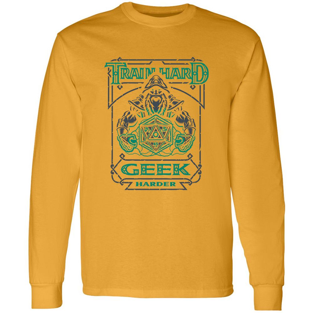 Train Hard, Geek Harder - Gold - 9