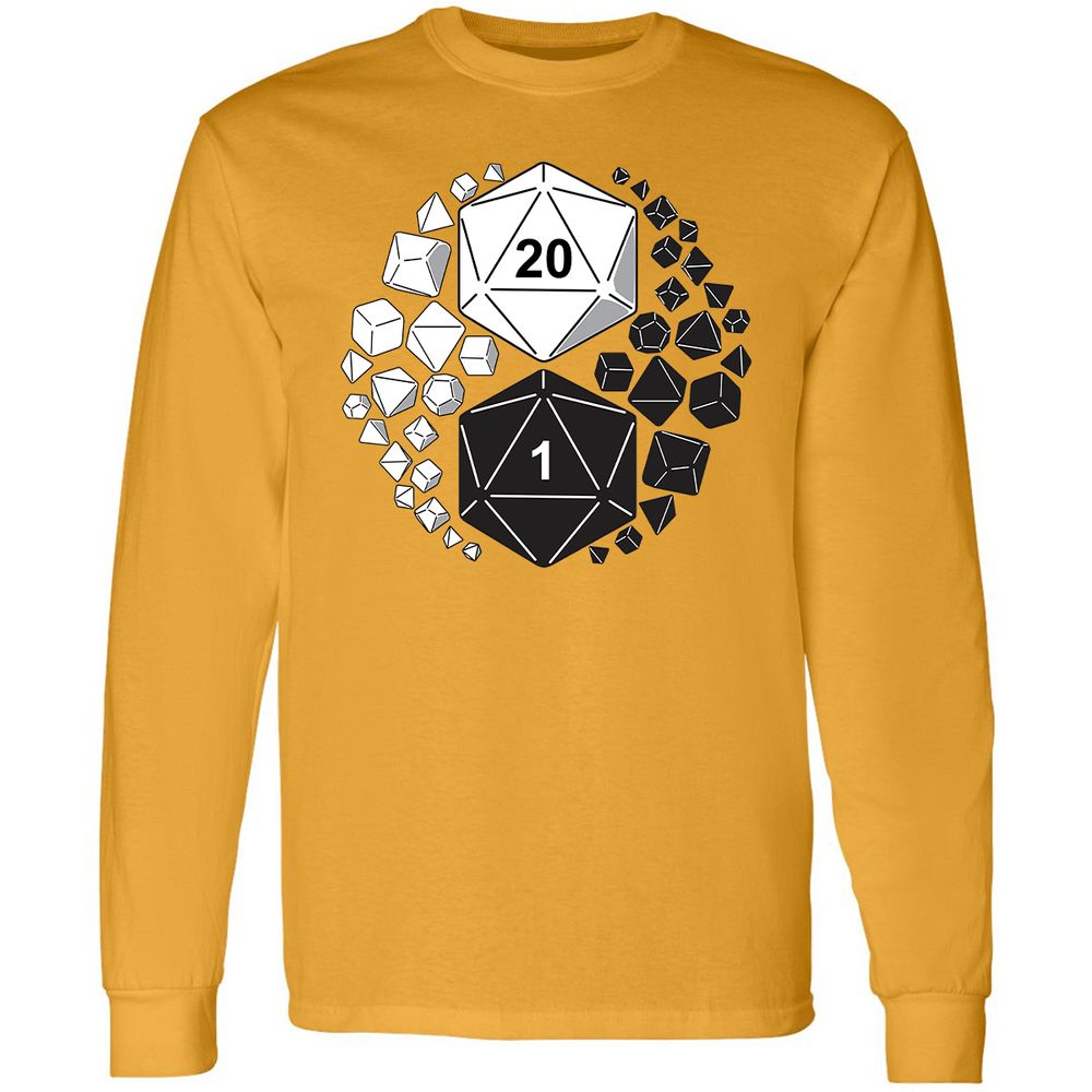 Gaming Yin Yang Long Sleeve T-Shirt - Gold - 9