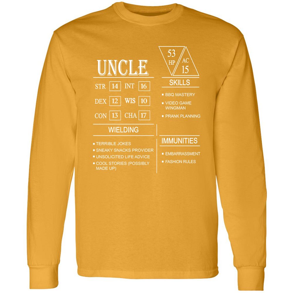 Uncle Stats Long Sleeve T-Shirt - Gold - 9