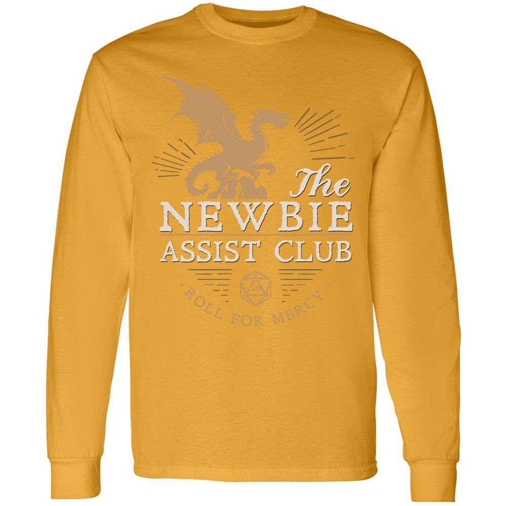 The Newbie Assist Club Long Sleeve T-Shirt - Gold - 9