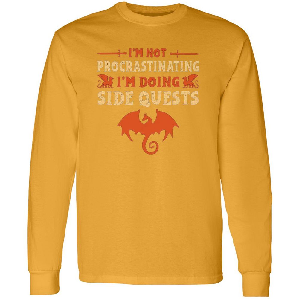 I'm Doing Side Quests Long Sleeve T-Shirt - Gold - 9