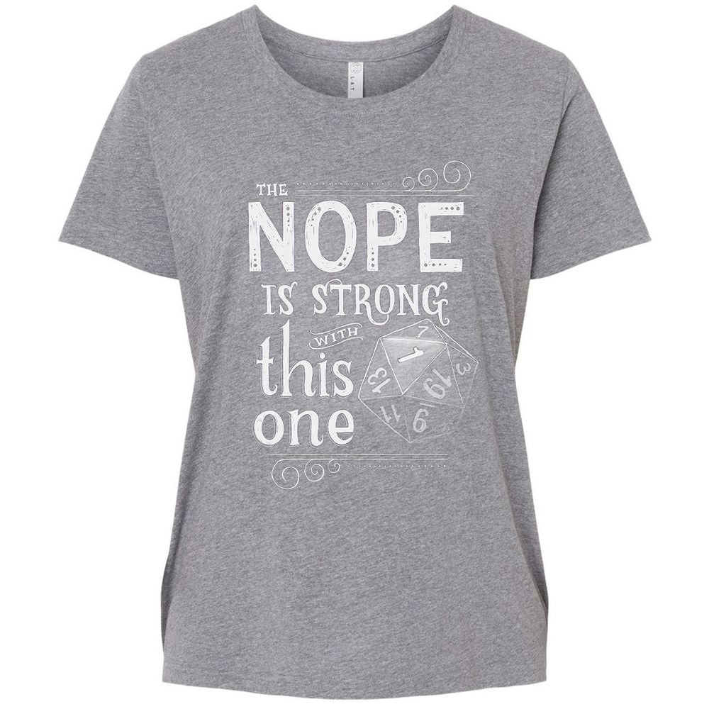 The NOPE is Strong with This One Ladies Curvy Jersey - Granite Heather - 9