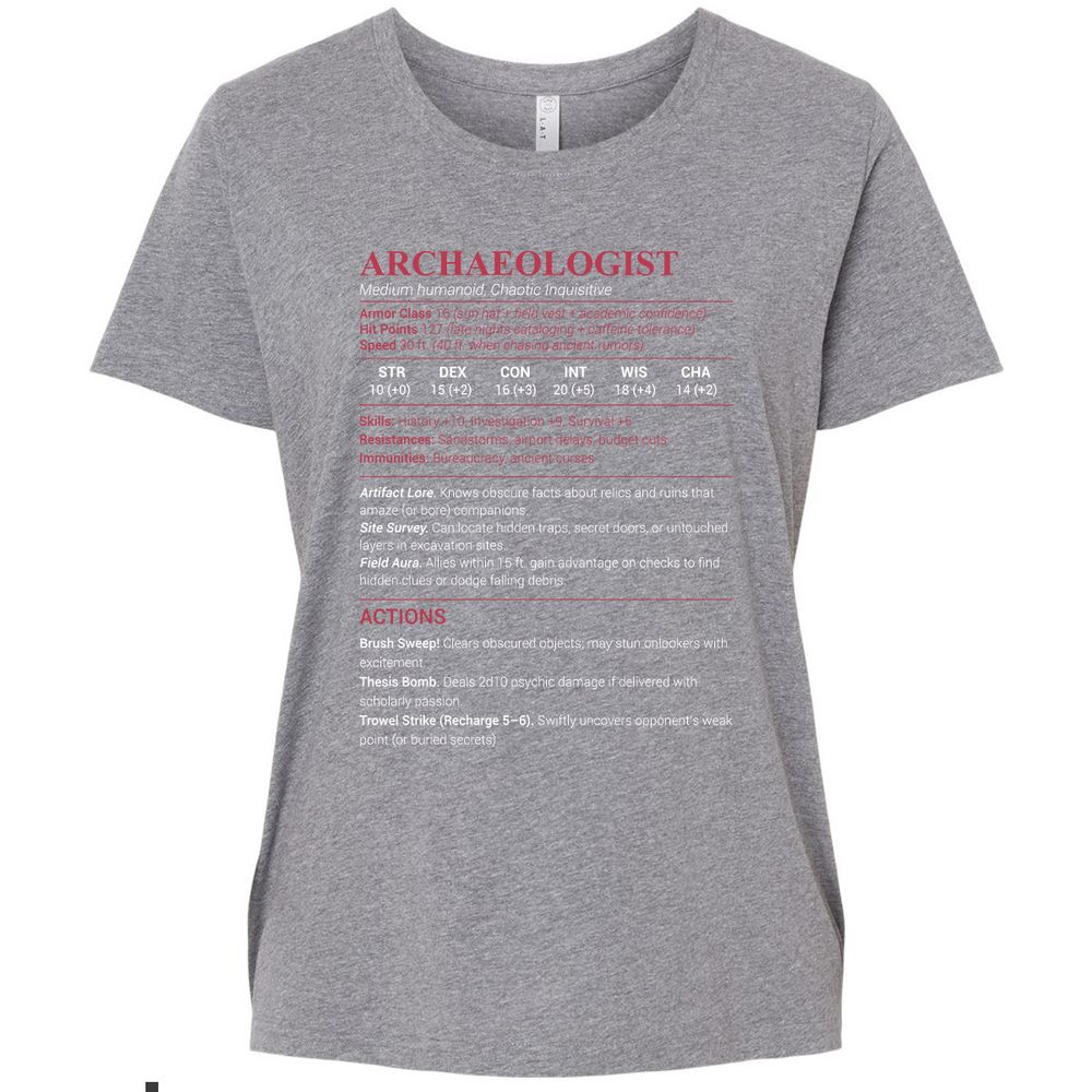 ARCHAEOLOGIST Ladies Curvy Jersey - Granite Heather - 9