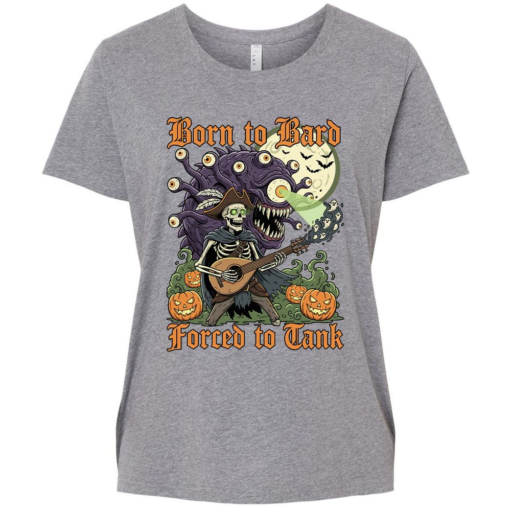 Born to Bard – Forced to Tank Ladies Curvy Jersey - Granite Heather - 9