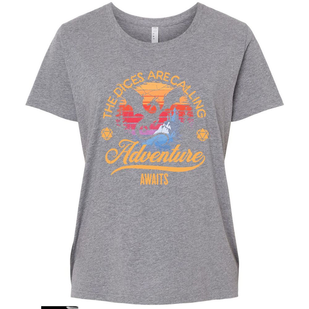 The Dices Are Calling Ladies Curvy Jersey - Granite Heather - 9