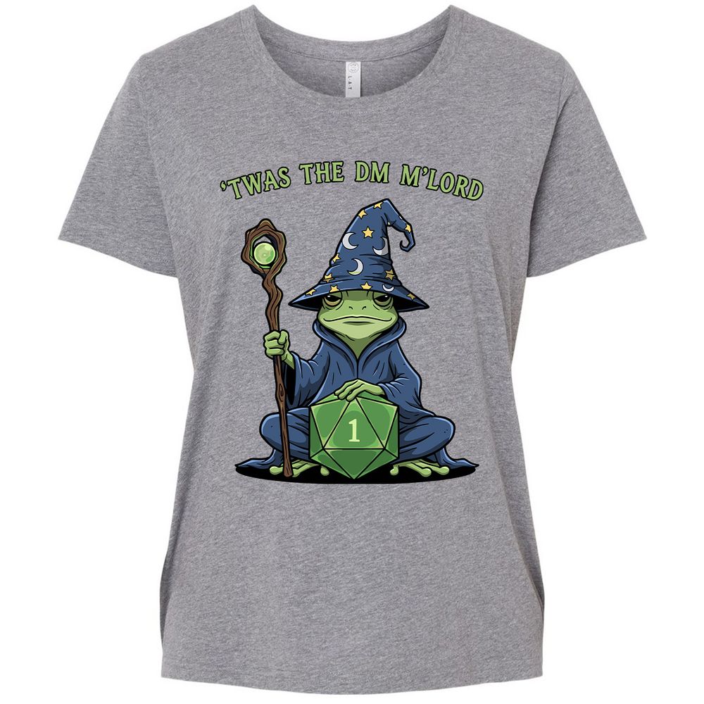 Twas the DM M’lord Ladies Curvy Jersey - Granite Heather - 9