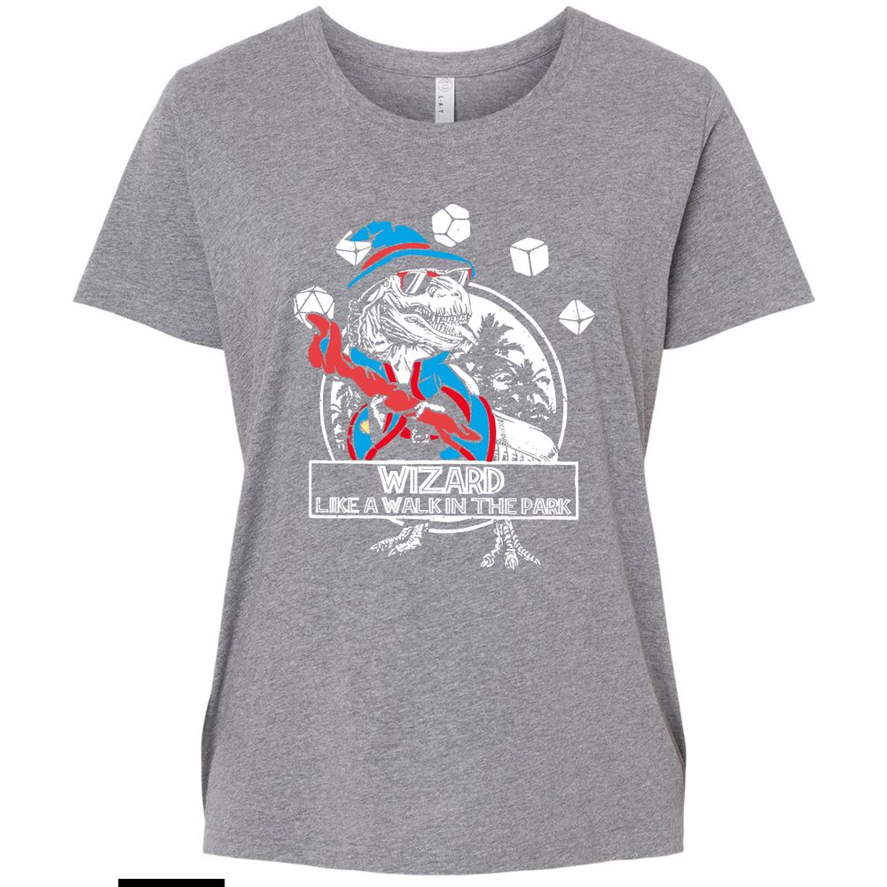 Wizard Like The Walk In The Park Ladies Curvy Jersey - Granite Heather - 9