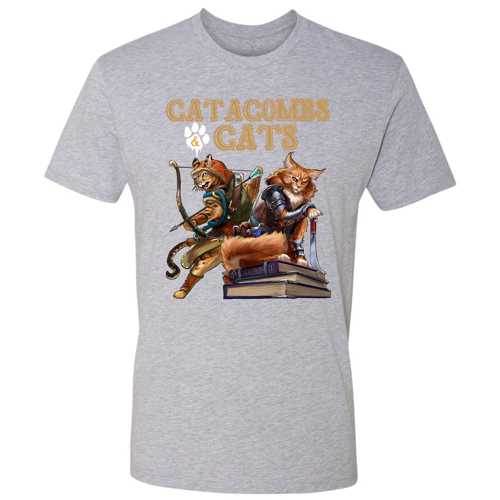 Catacombs & Cats Premium Unisex T-Shirt - Heather Grey - 9