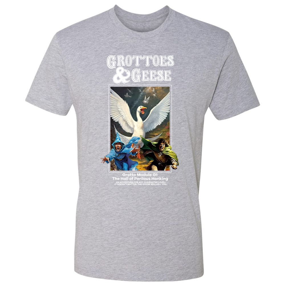 Grottoes & Geese Premium Unisex T-Shirt - Heather Grey - 9
